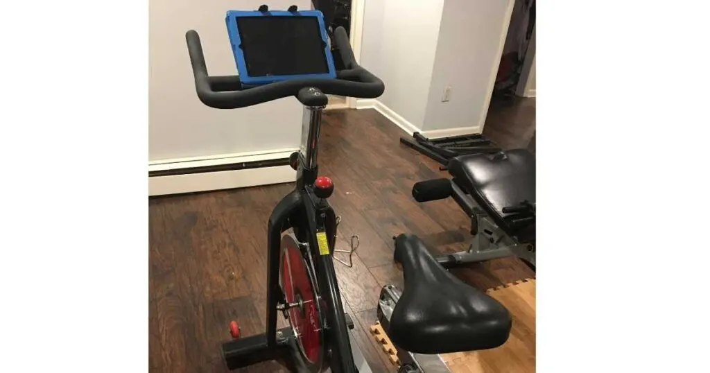 spin bike in home gym