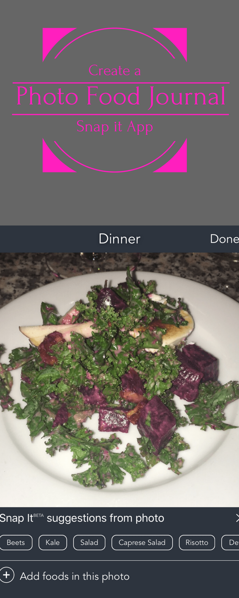 Create a Photo Food Journal with the Snap It App