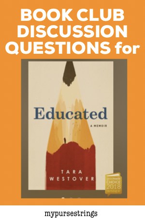 Educated book club discussion questions pin for later