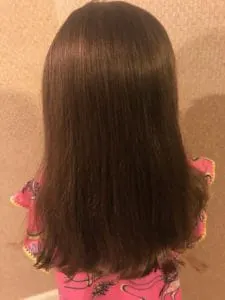 Revlon straightened girl's hair