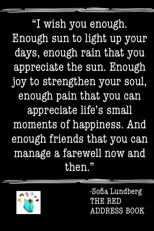 red address book quote i wish you enough