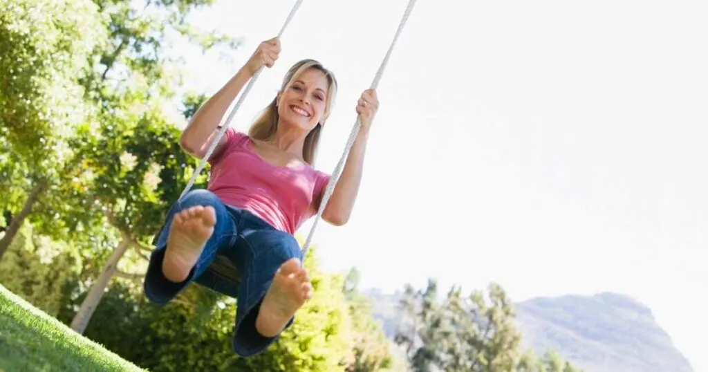 woman on swing