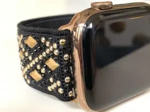 elastic studded apple watch band