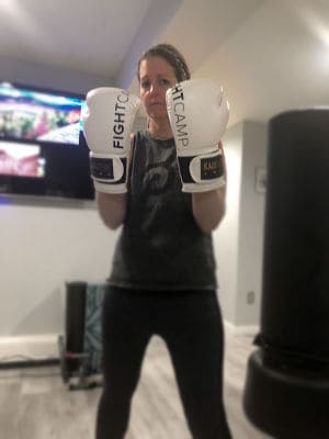 white fight camp boxing gloves