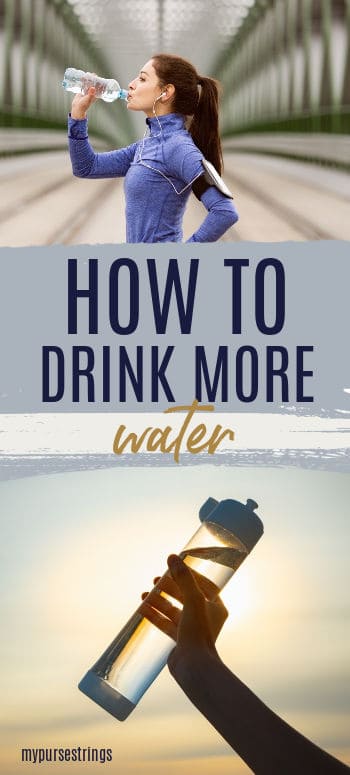 fit woman drinking water