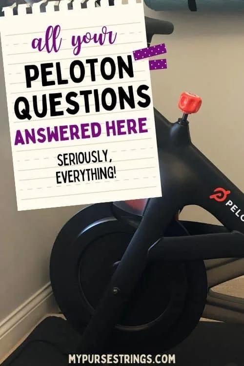 notepad paper taped in front of peloton bike all your peloton questions answered here