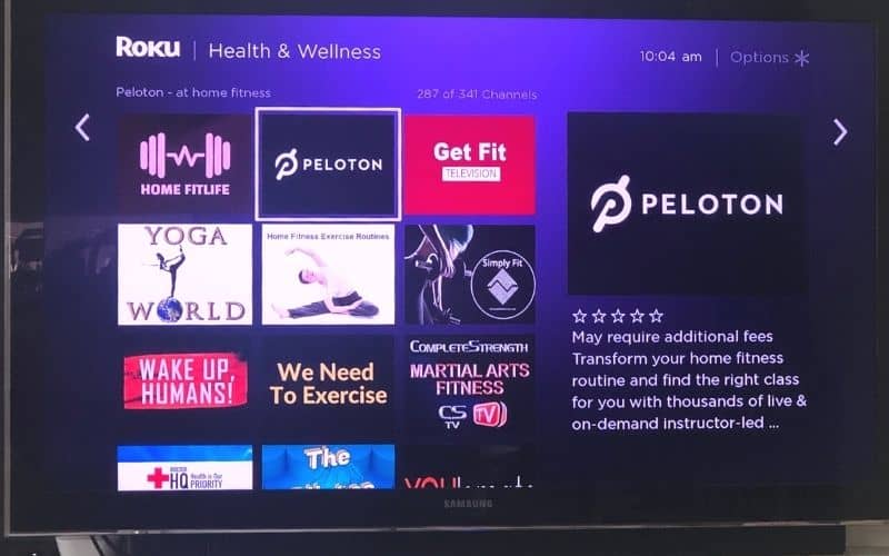 peloton app roku