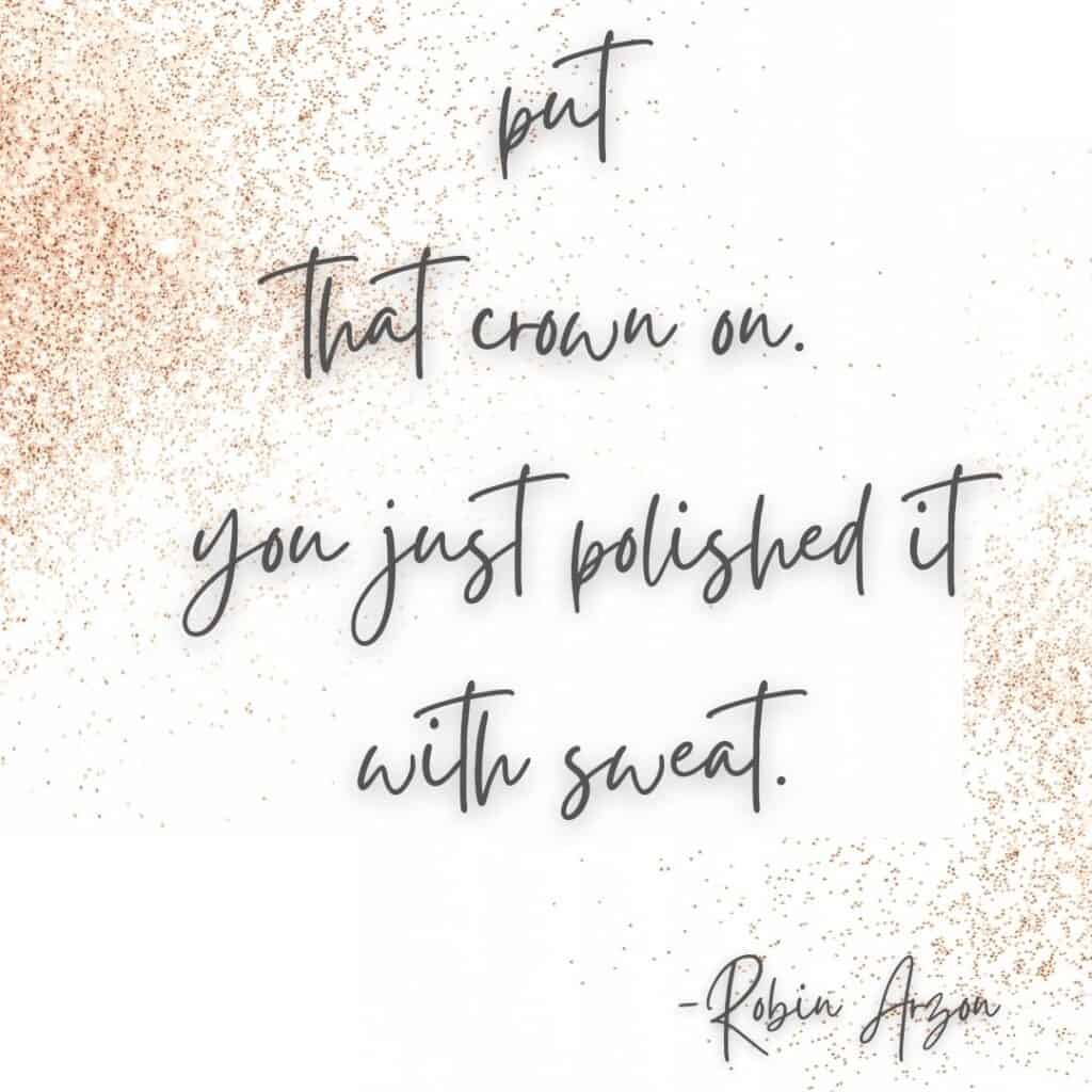 robin arzon sweat quote