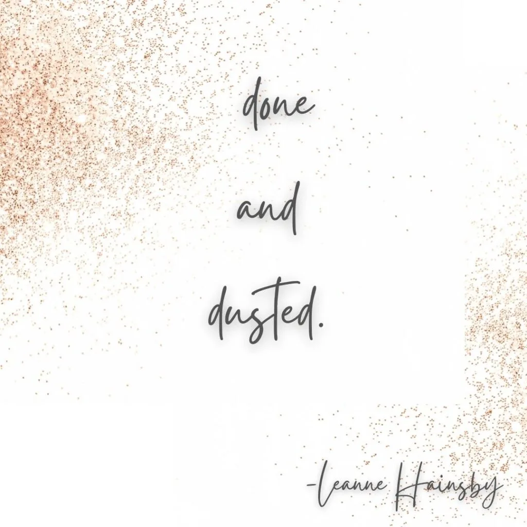 leanne hainsby dusted quote