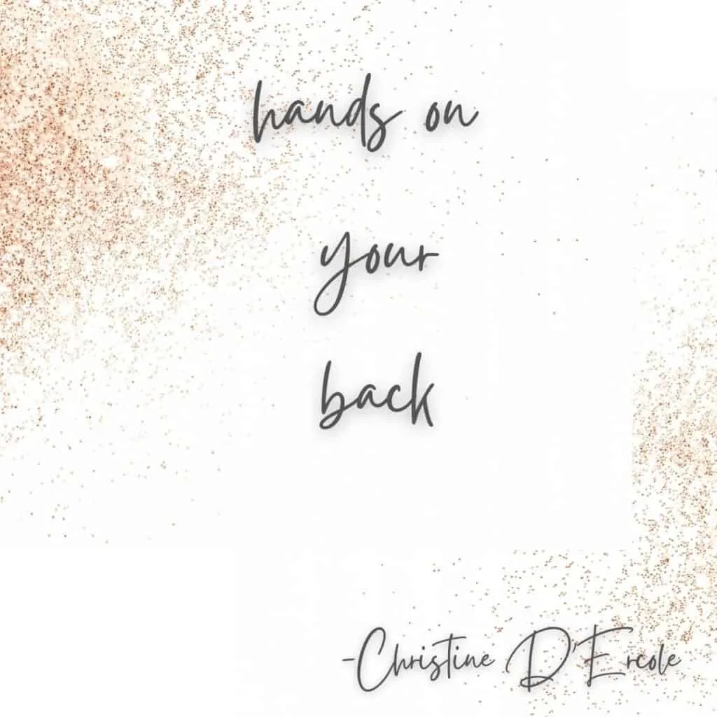 christine d'ercole hands back quote