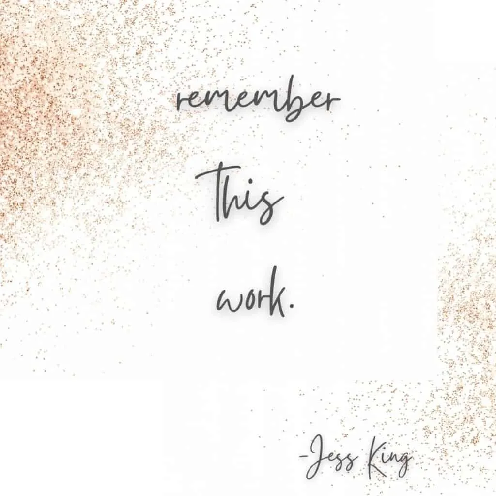 jess king remember quote