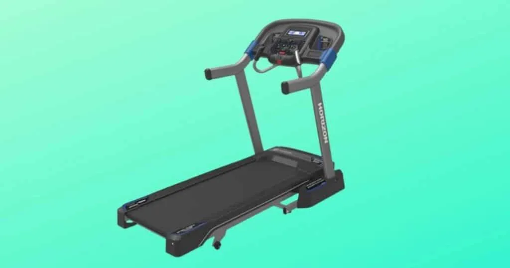 Horizon treadmill light green background