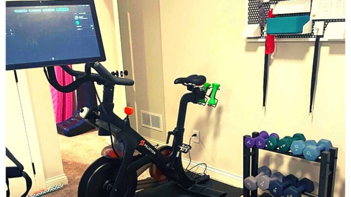 Peloton Bike in home gym