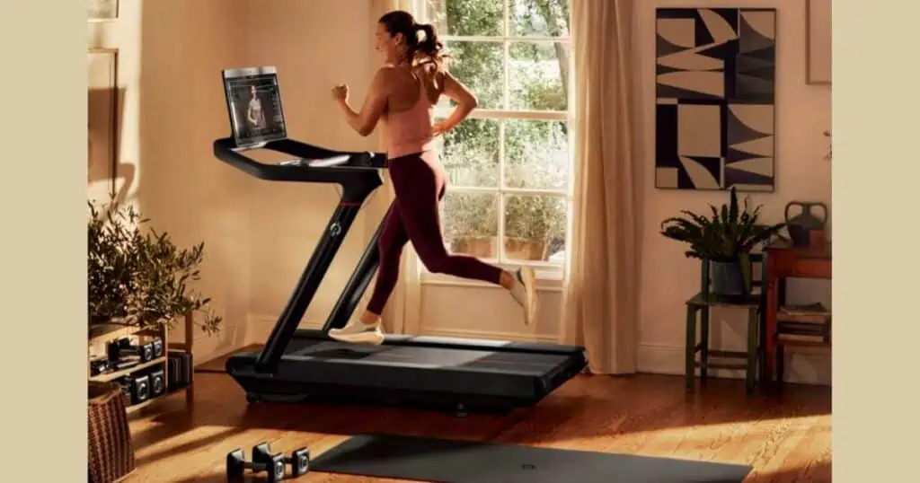 woman running on Peloton Tread