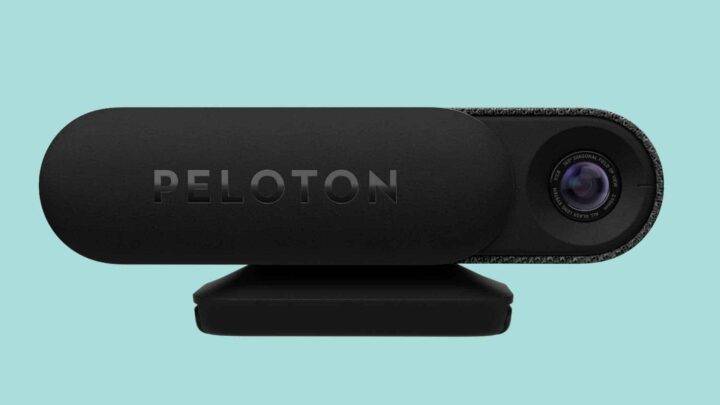 Peloton Guide strength training camera blue background