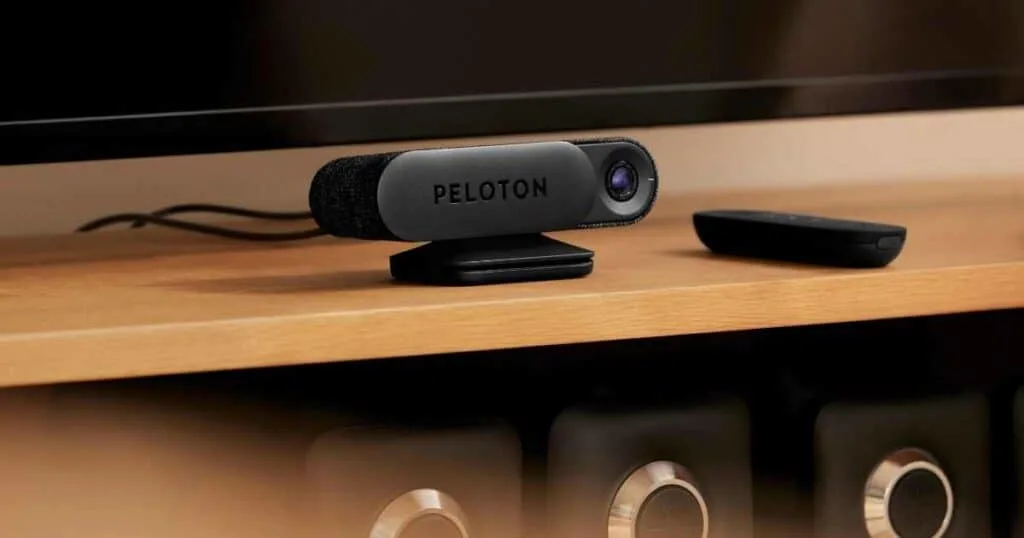 Peloton guide and remote control on table