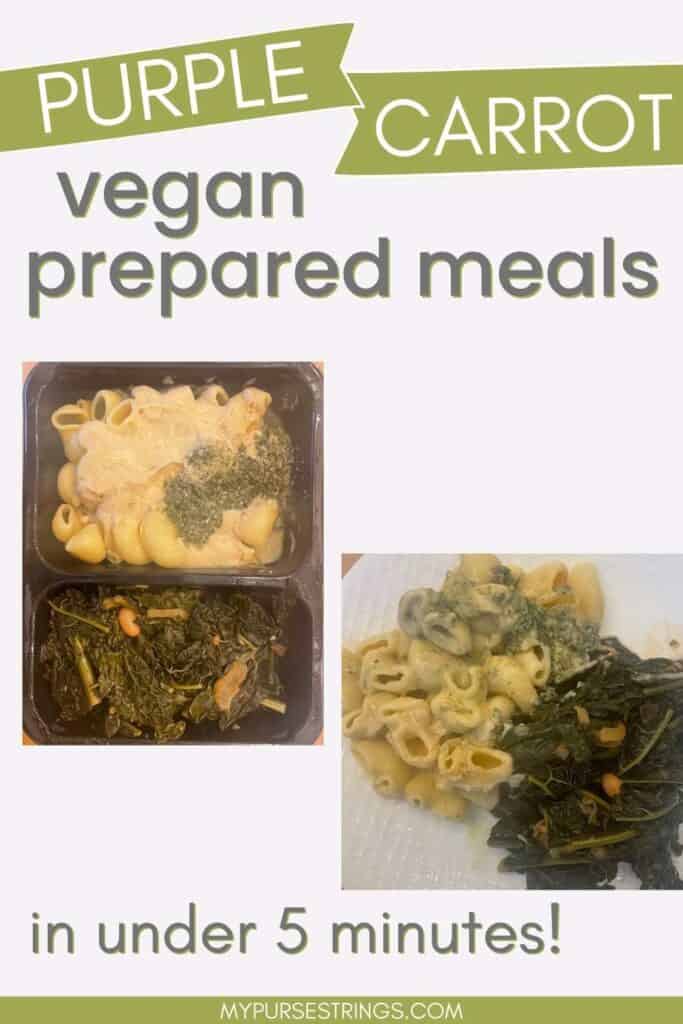 purple carrot vegan prepared meals in under 5 minutes