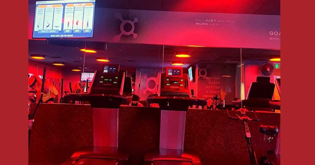 orangetheory treadmills and screen