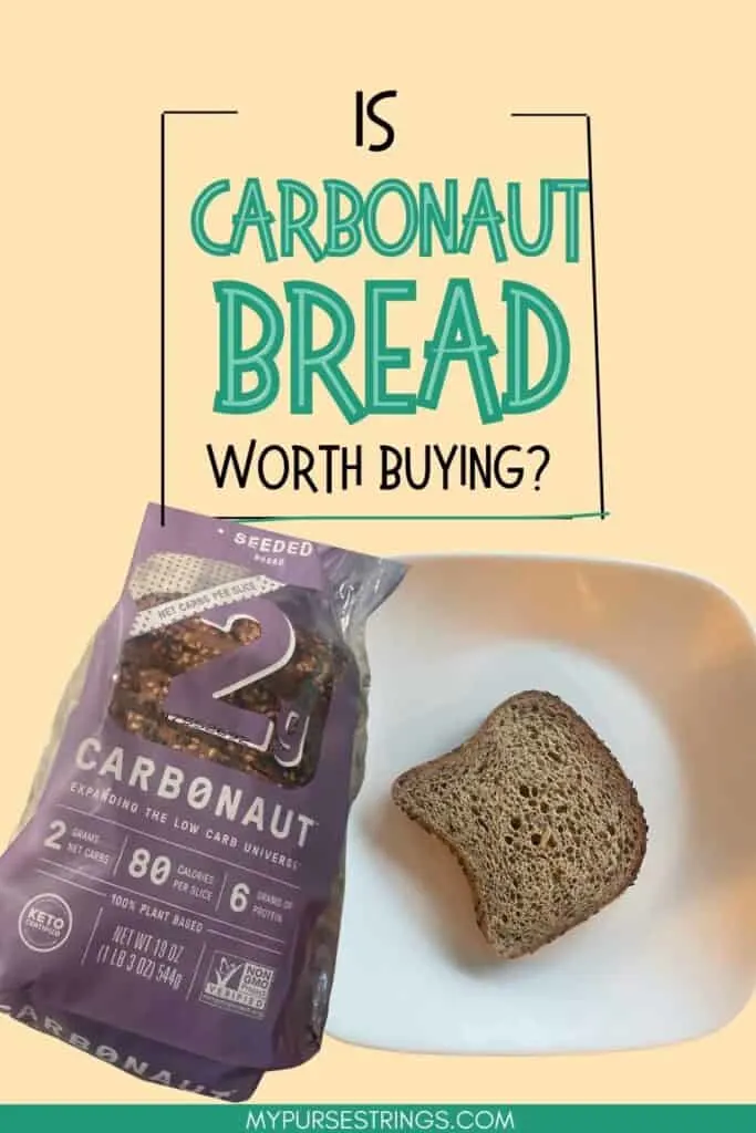 Carbonaut bread on plate and in bag