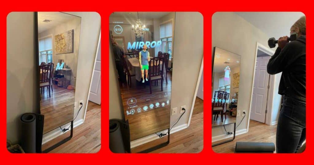 Mirror smart device workout