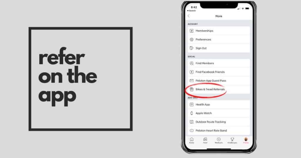 peloton refer a friend on the app