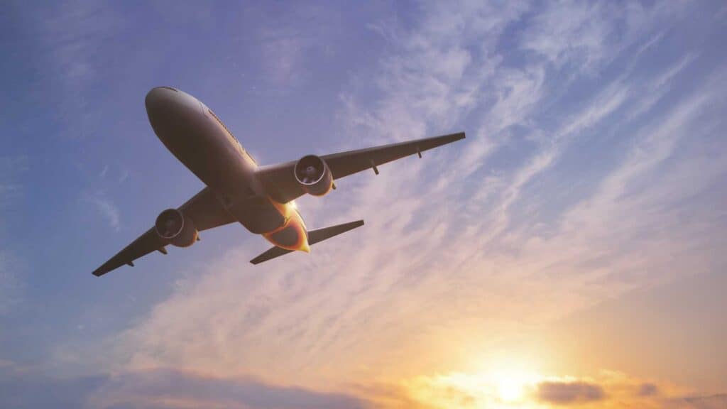 airplane flying in sky
