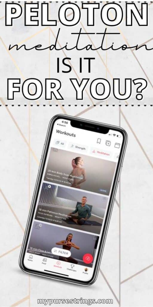 Peloton Meditation is it for you phone on wallpaper