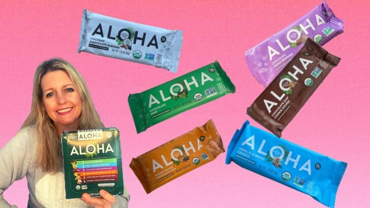aloha bars woman holding box