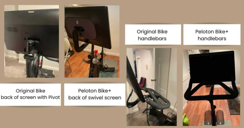 Peloton bikes screens and handlebars
