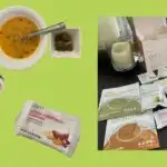prolon soup, bar, tea, green background
