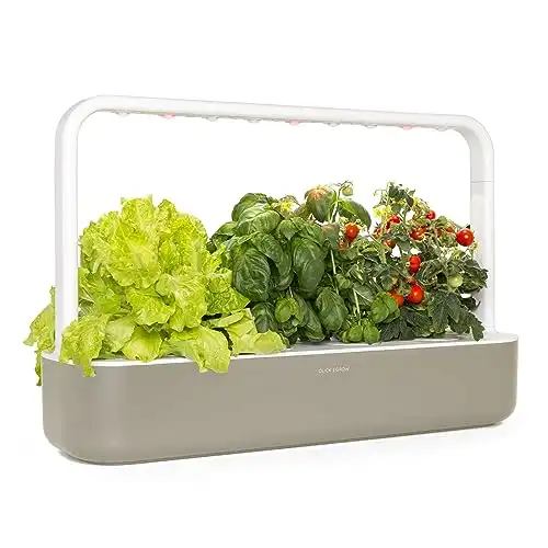 Click & Grow Indoor Herb Garden Kit with Grow Light | Vegetable & Herb Garden Starter Kit with 9 Plant pods