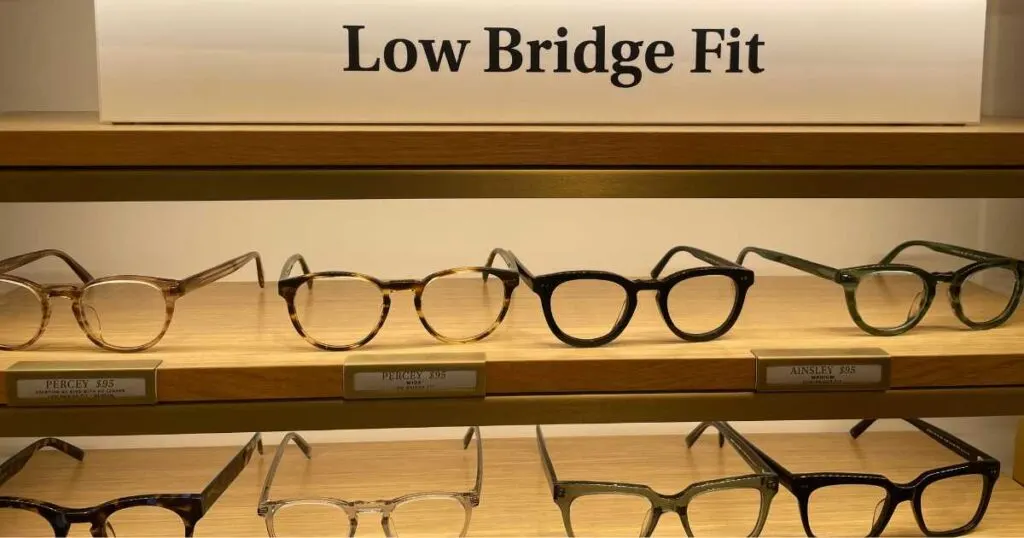 display at warby parker low bridge