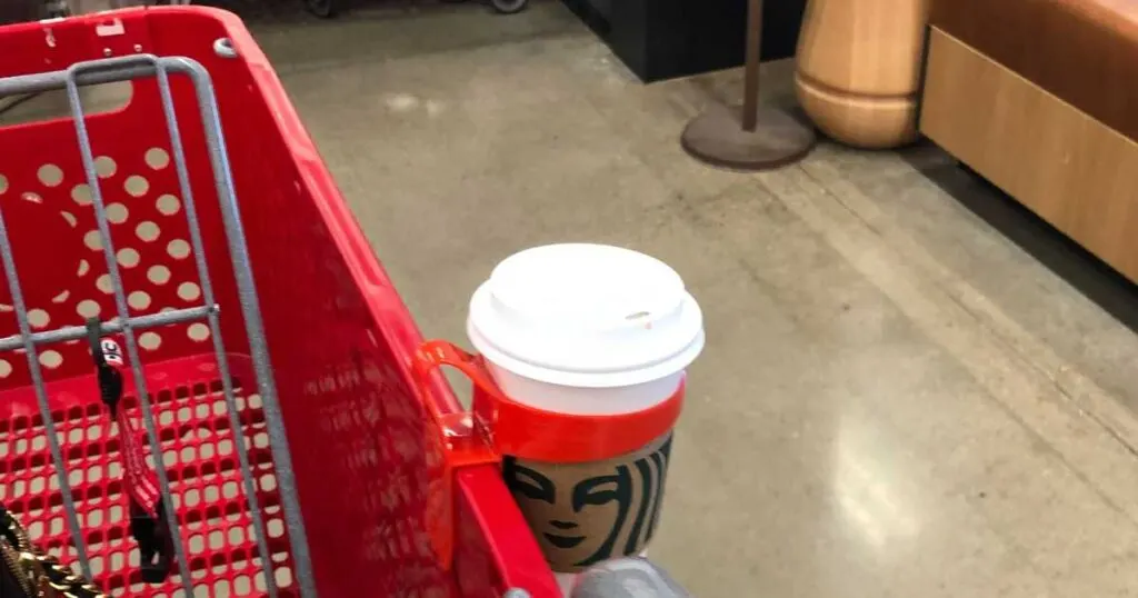 starbucks cup in target cart