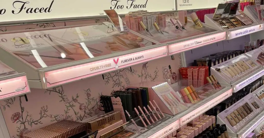 too faced cosmetics at ulta beauty section of target store