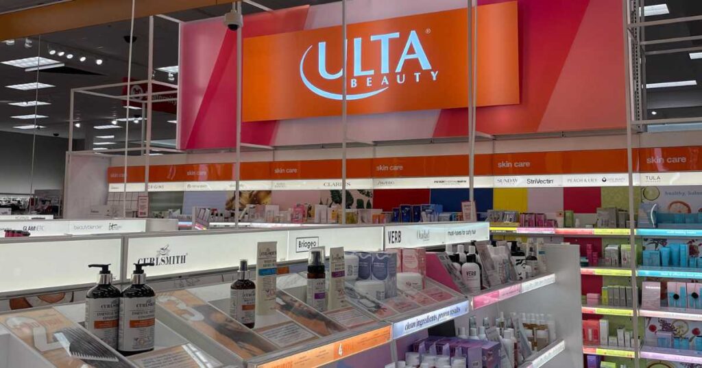 ulta beauty orange logo inside target store