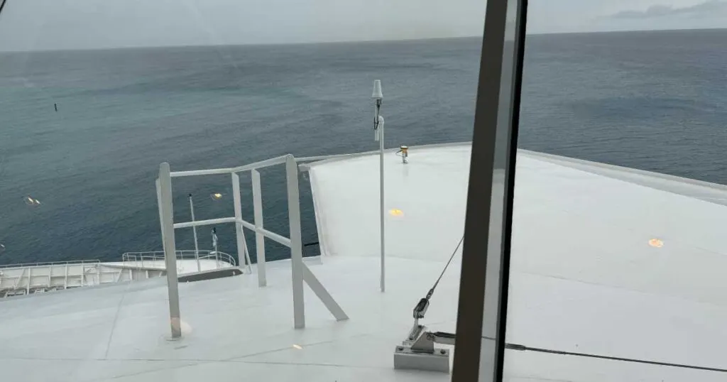 view of the ocean from freedom of the seas treadmills